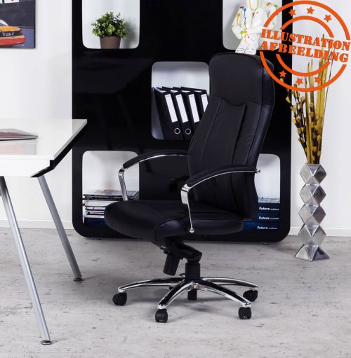 Fauteuil de bureau design 'DATA' en similicuir noir