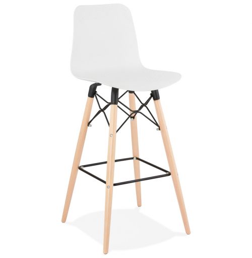 Tabouret de bar design 'MOZAIK' blanc style scandinave
