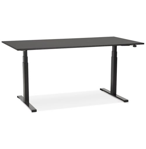 Bureau assis debout électrique 'TRONIK' noir - 140x70 cm