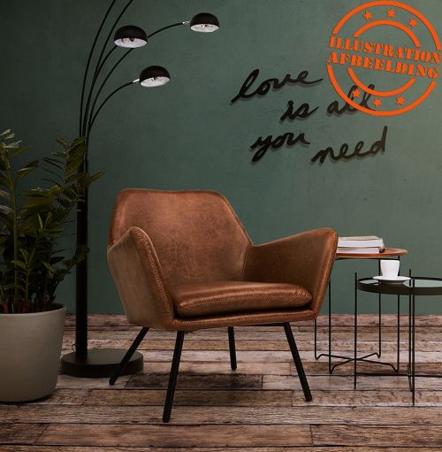 Table d'appoint design 'TSUNAMI' noire style industriel